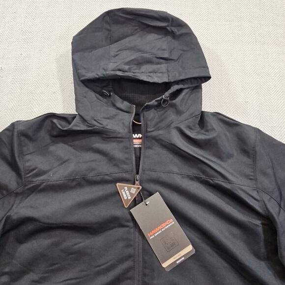 Hawke & Co Performance Black Hoodie Men's Size Large Zip Jacket Fleece Lined NWT - Picture 3 of 16